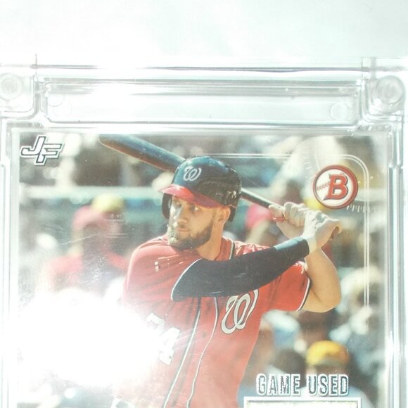 Bryce Harper Games Used Swatch Jersey Fusion All Sports Series 2 Relic Nationals - Picture 4 of 4